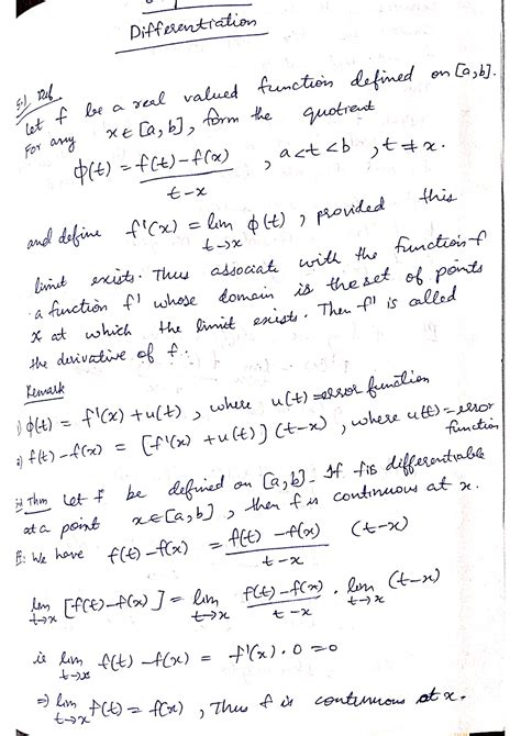 Chapter 5 real analysis notes - Studocu