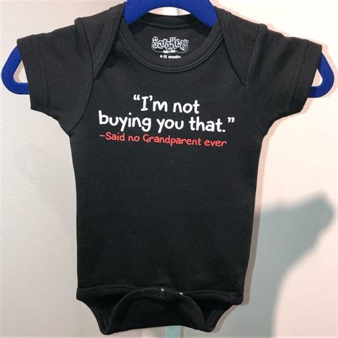 Said no Grandparent Ever baby onesie in 2025 | Funny baby clothes, Cute ...