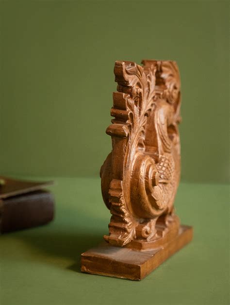 Buy Exclusive Karnataka Wood Carving Curio - Peacock Online