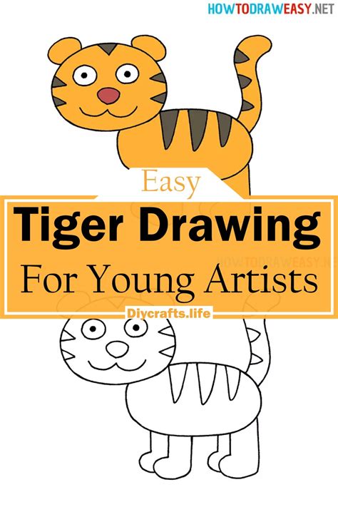 Image result for Tiger Drawing Easy