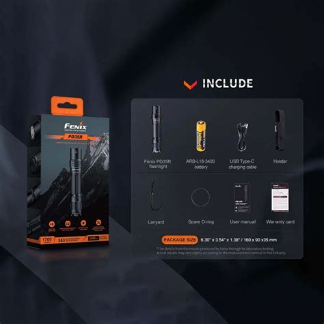 Fenix PD35R Flashlight - Hike & Camp