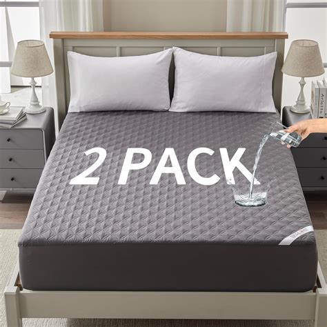 Amazon.com: 2 Pack Waterproof Mattress Protector, King Size Mattress ...