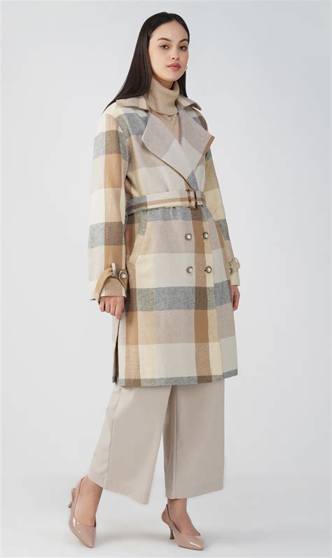 Brown Check Twill Wool Panjab Trench-coat – The Chambers AKC