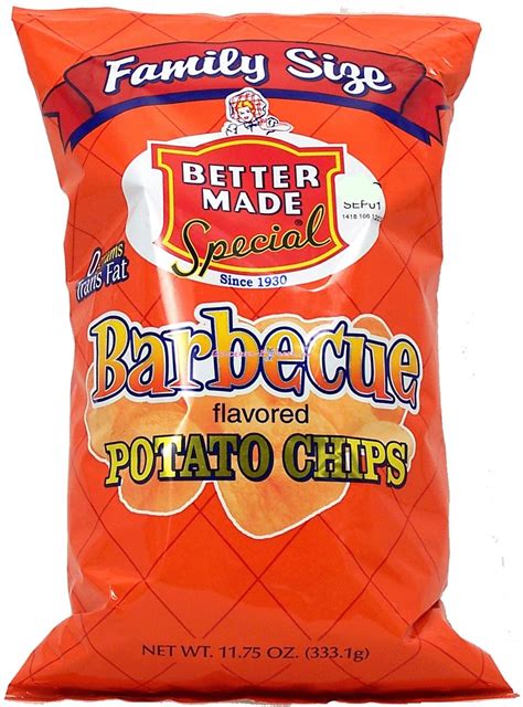 Amazon.com: Better Made Barbecue Flavored Potato Chips Family Size 9.5 ...
