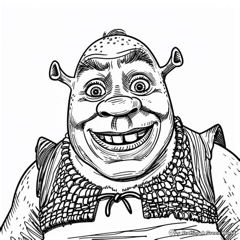 Shrek Colouring In Pages