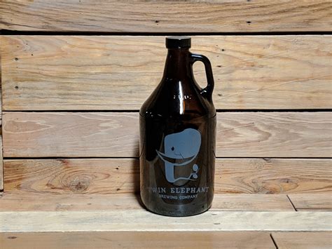 Glass Growler Standard Branded – Twin Elephant Brewing Company
