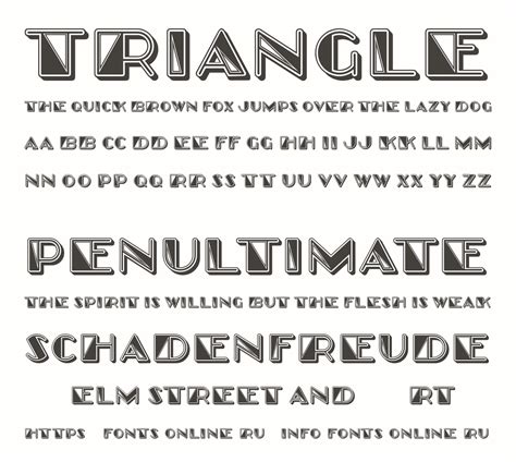 Triangle font