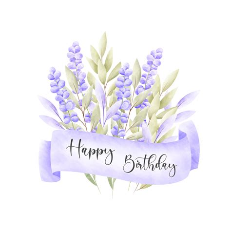 Happy Birthday Purple Flower Images