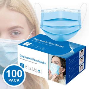 Suzaro SB3PL003 Blue Disposable Face Masks | Protective 3-Ply ...