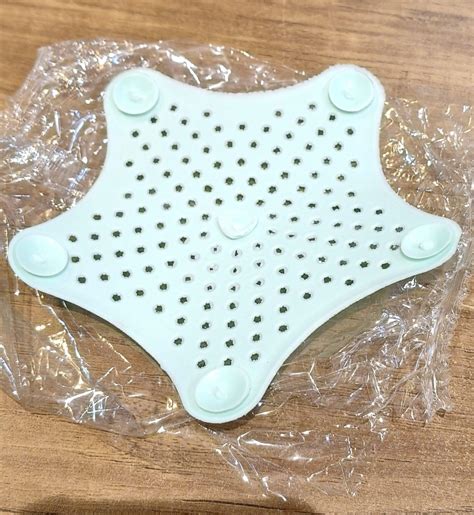 Mint Green Silicone Star Shaped Sink Filter Bathroom Hair Catcher Drain ...