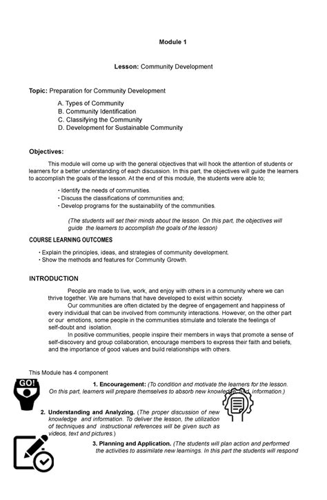 Image result for Community Development Lessons