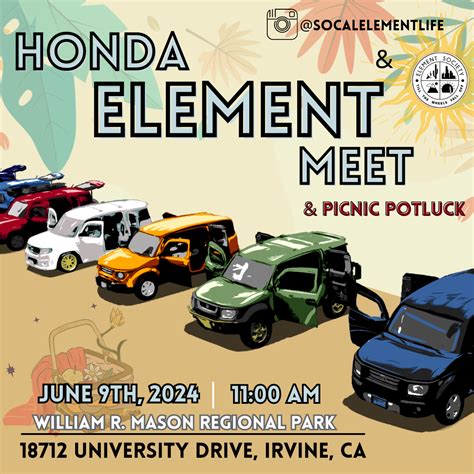 Honda Element Meet! - Irvine, CA - This Sunday 6/9/2024! | Honda Element Owners Club