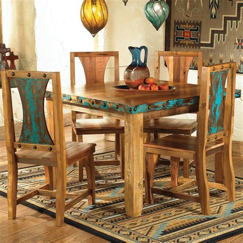 Azul Barwood Table & Chairs for Rustic Kitchen Decor | Southwestern ...