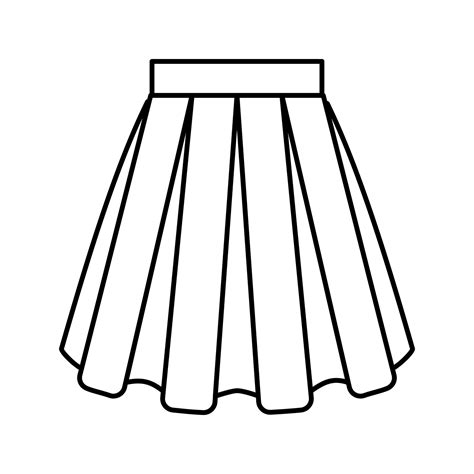 box pleat skirt line icon vector illustration 18994457 Vector Art at ...