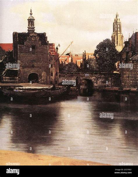 Johannes Vermeer - View of Delft (detail Stock Photo - Alamy