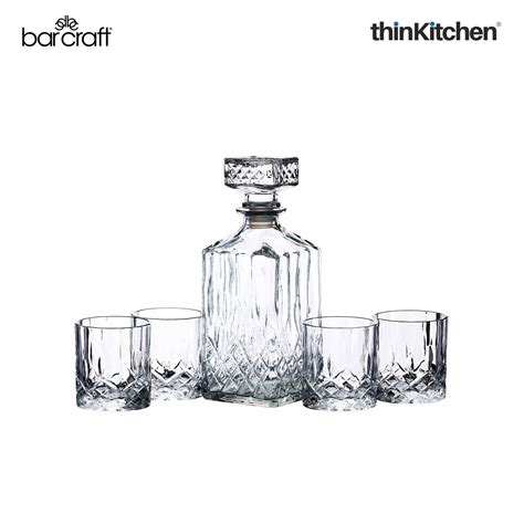 Buy Barcraft Cut Glass Decanter Set Online at thinKitchen