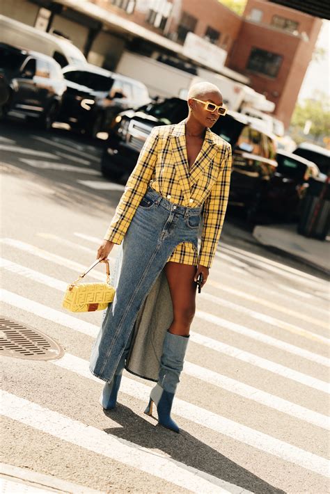 Best Street Style Photos of Denim Looks From New York Fashion Week ...