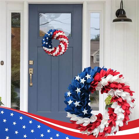 4th of July Wreath Patriotic Wreaths for Front Door 4th of July ...