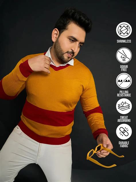 Men Plus Size Oatlands Colourblocked Sweater – bigbanana