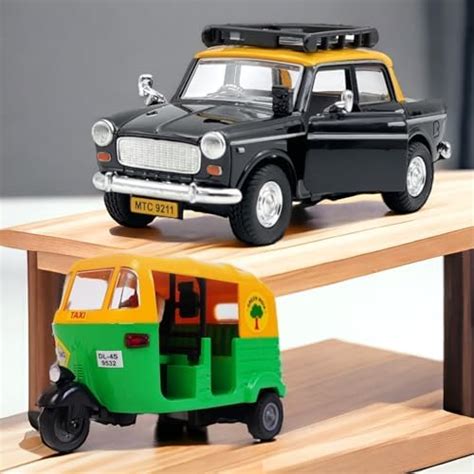 Toys Treasure Combo of Pull Back Miniature Public Transport CNG Auto ...