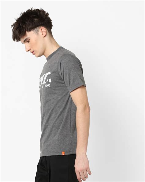 Buy Grey Wildcraft Graphic Print Crew-Neck T-shirt | AJIO