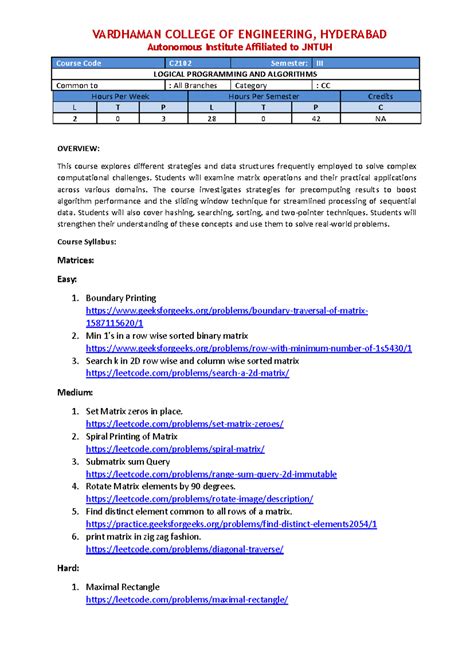R24 C2102 LPA - Essential Coding Problems for Placement Training - Studocu