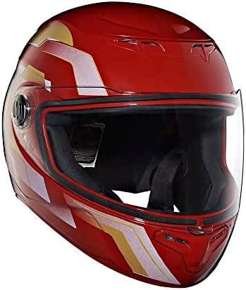 Royal Enfield TPEX Full Face Camo MLG Helmet with Clear Visor Gloss Red ...
