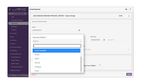 Purchases & Payments - Bizgaze