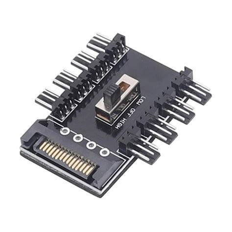 Wartleves PC SATA Cooling Fan Hub Adapter with Power Socket - India | Ubuy