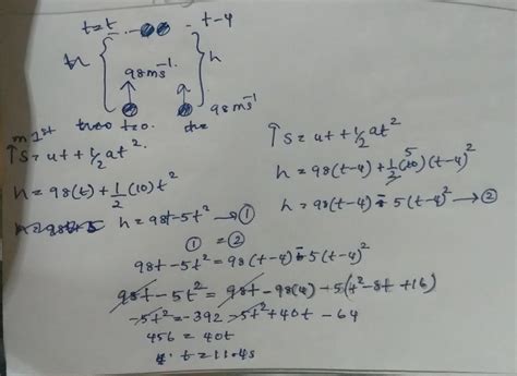 a body a is projected upwards with velocity 98 metre per second square ...