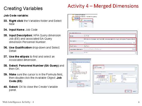 Image result for Creating Variables in Web Intelligence Training