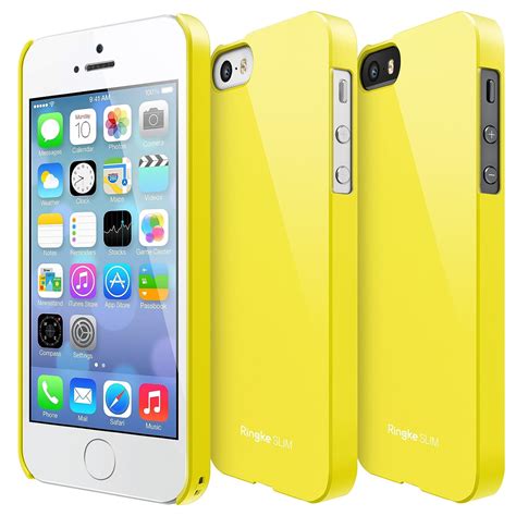 LF Yellow - Apple iPhone 5 Ringke Slim Light Feeling Premium Hard Case ...