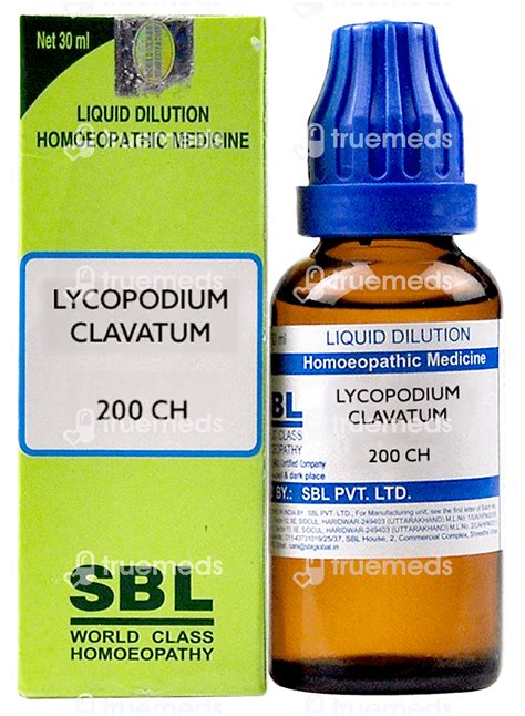 Sbl Lycopodium Clavatum 200 Ch Dilution 30 Ml - Uses, Side Effects ...