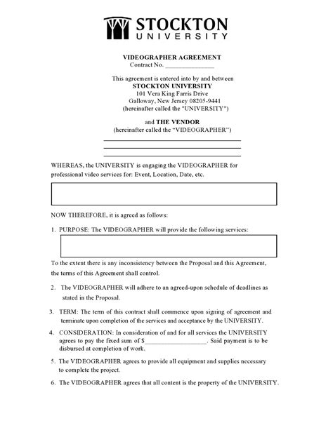 39 Simple Videography Contract Templates (FREE) ᐅ TemplateLab