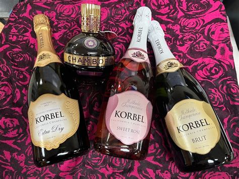 Korbel California Champagne and Chambors Black Raspberry Liqueur ...