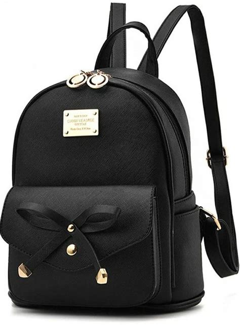 SPRINGLY Black girls back pack 20 L Backpack Black - Price in India ...