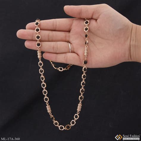 Prominent Design Antique Design Rose Gold Color Rudraksha Mala For Men ...