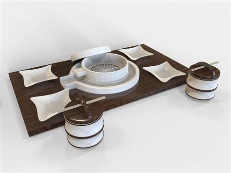 经典餐具3D设计模型3dmax素材免费下载_红动中国