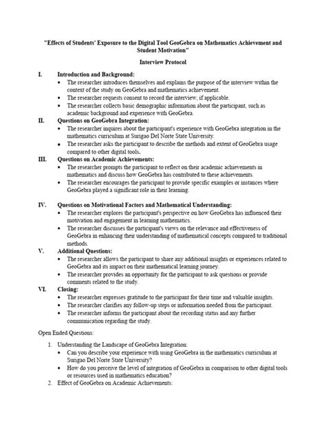 Image result for Example of Interview Protocol for Research