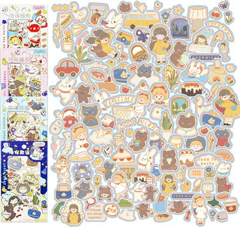 FunBlast Cute Kawaii Stickers – Outer Space Theme 100 Sheets, Washi ...