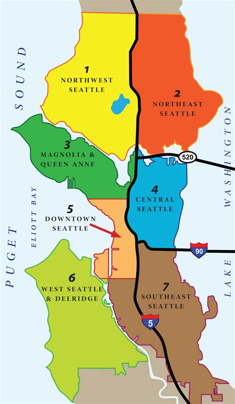 Seattle Area Map 的图像结果
