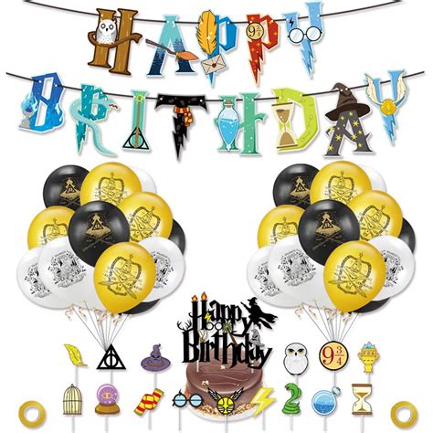 Buy Magical Wizard Birthday Party Supplies Set, Happy Birthday Banner ...