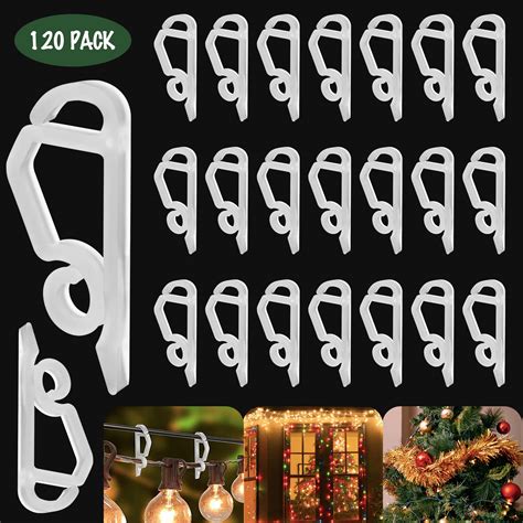 Amazon.com: Geegoods Christmas Light Clip,Plastic Gutter Hooks Outdoor ...