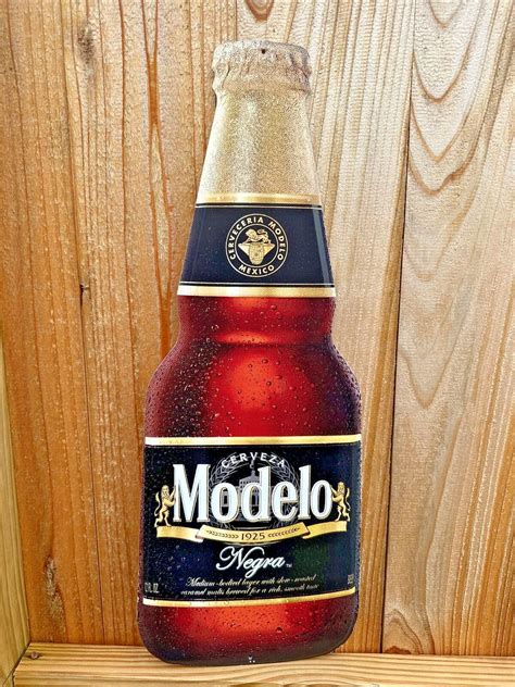Modelo Negra BEER Sign Bottle Metal Tin Tacker 22"X8" MEXICO Brewery ...