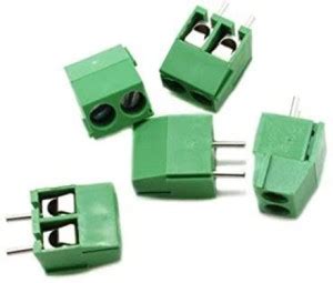 AUTO BOTIX 2 Pin 2.54mm Pitch Pluggable Screw Terminal Block (Pack of 5 ...