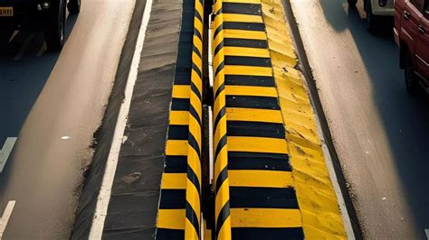 The real reason for black and yellow stripes on road dividers