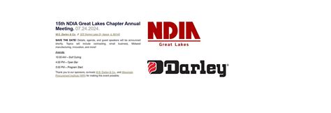 15th ANNUAL NDIA GREAT LAKES CHAPTER MEETING, 325 Spring Lake Dr ...