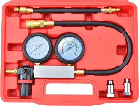 Prokomon Cylinder Leak Down Tester,Compression Test kit -Engine Cylinder Dual Gauge Leakdown ...