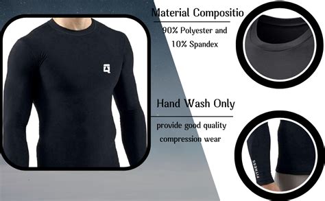 Quada Men's Compression Full Sleeve High Performance Plain Cool Dry Fit ...