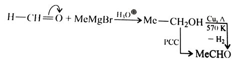 Outline the reaction sequence for the conversion of methanal to ethanal ...